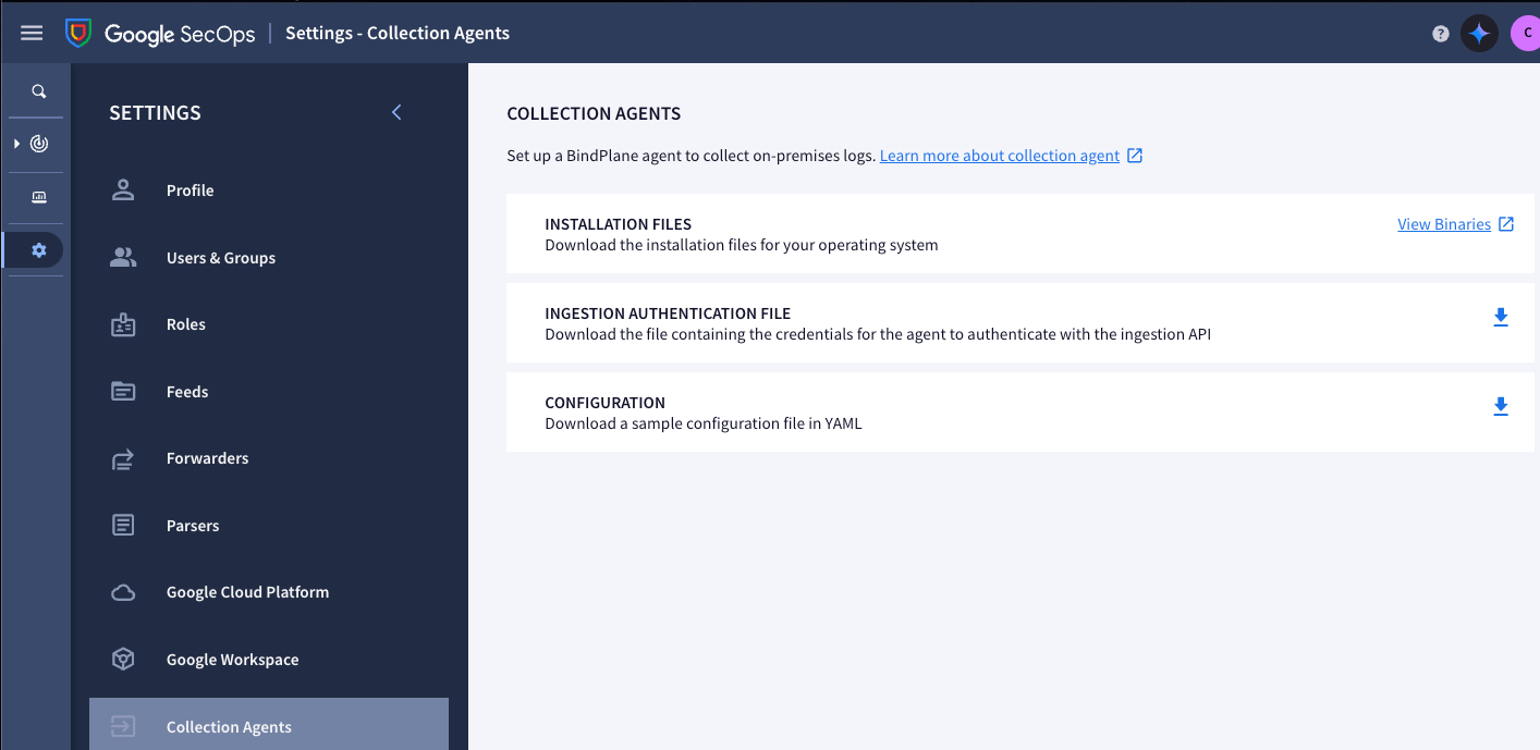 SecOps JSON Config
