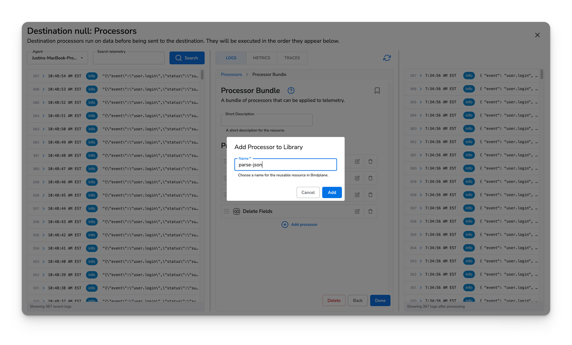 observIQ docs - Processors Bundles - image 3