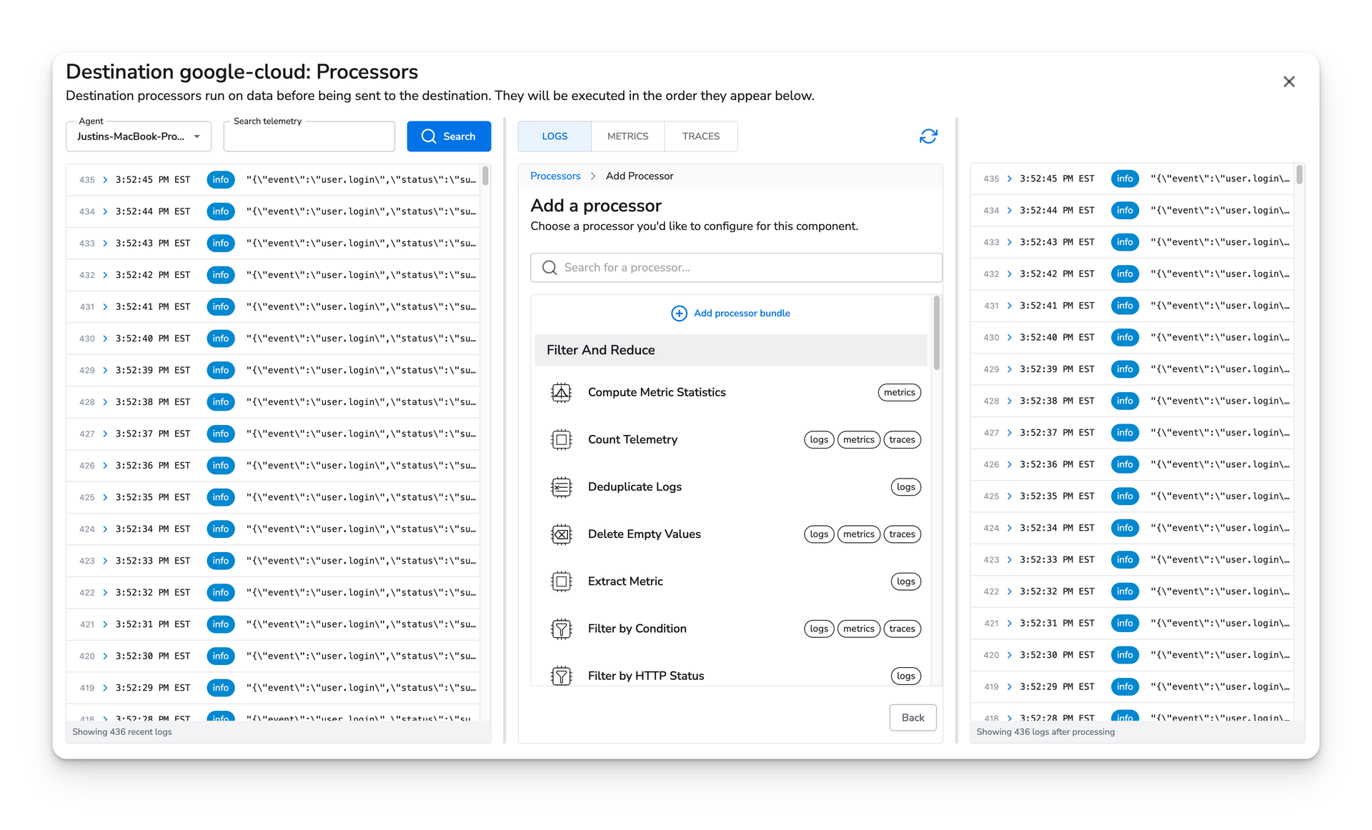 observIQ docs - Processors Bundles - image 1