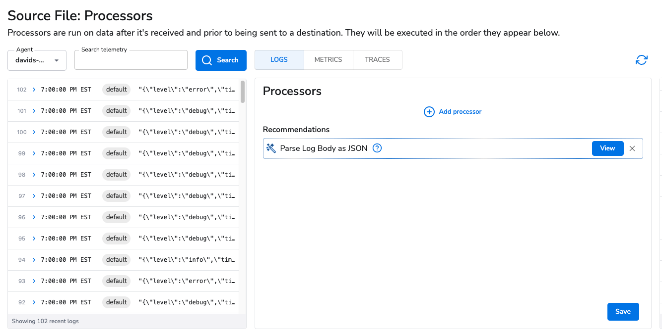 BindPlane OP Processor Recommendations
