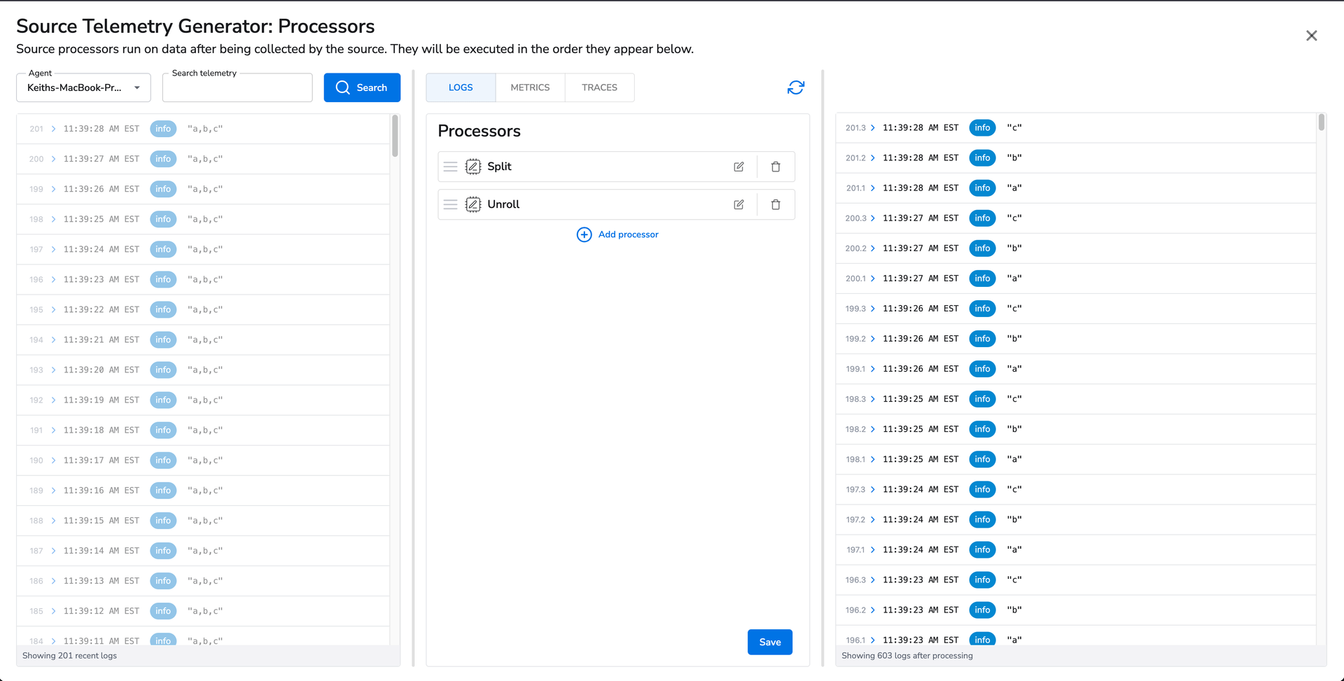 observIQ docs - Unroll - plain