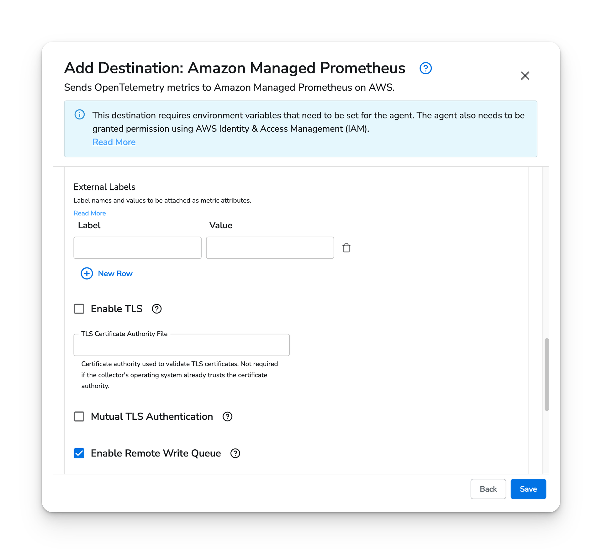 observIQ docs - Amazon Managed Prometheus Destination - image 3