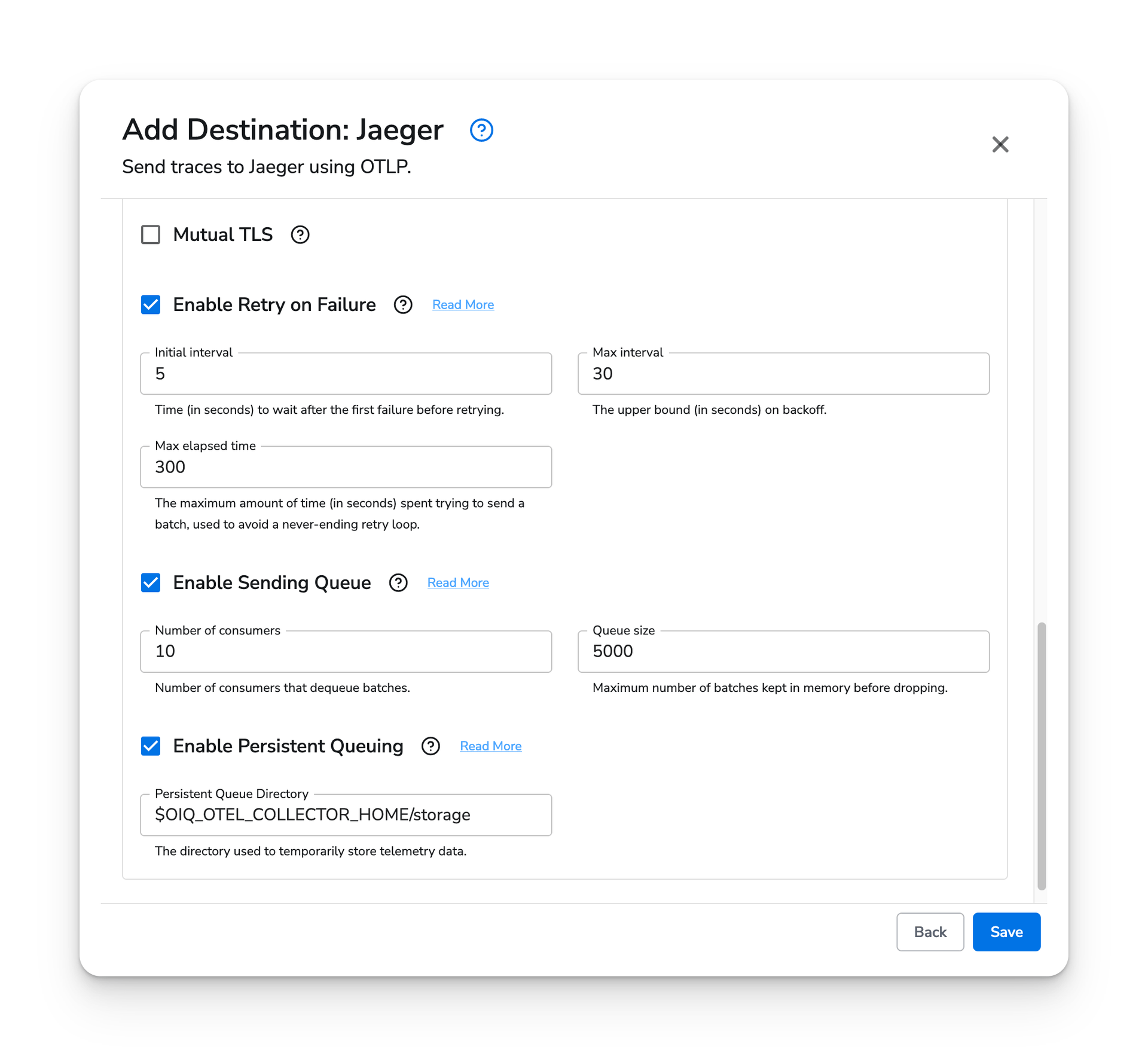 observIQ docs - Jaeger OTLP Destination - image 3