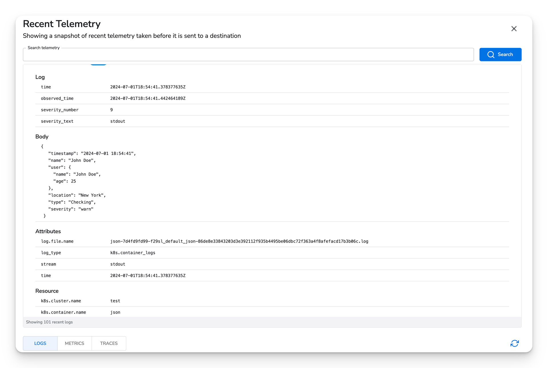 observIQ docs - Kubernetes Container Multi Line Logs - image 2