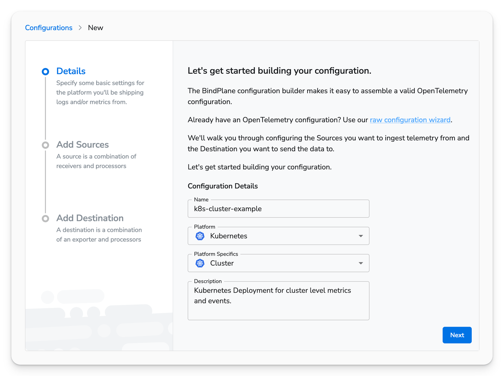 create cluster config