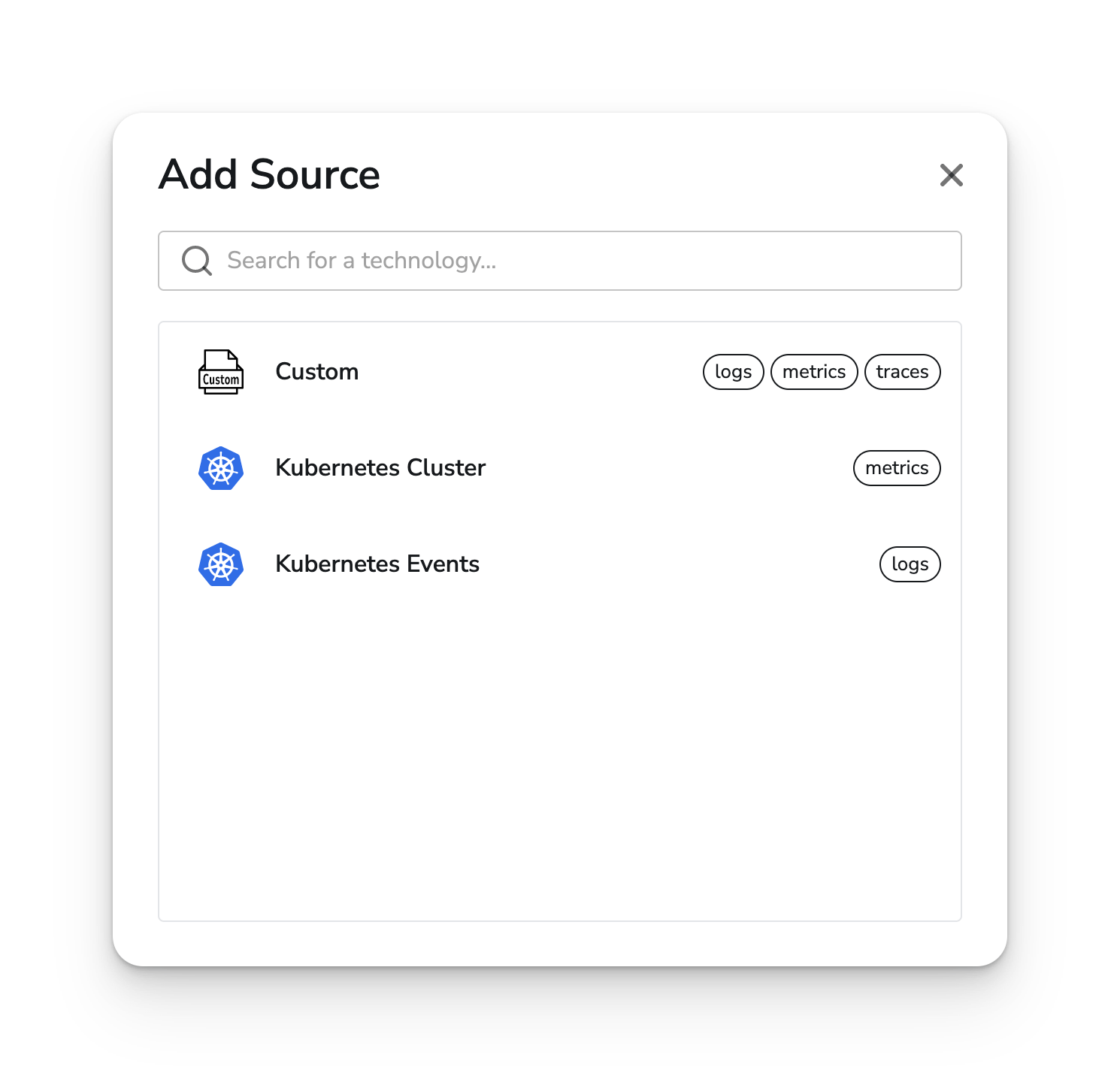 cluster config source list