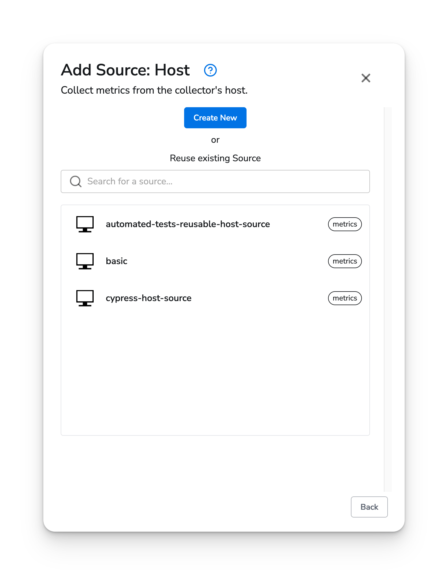 observIQ - docs - Library add existing source