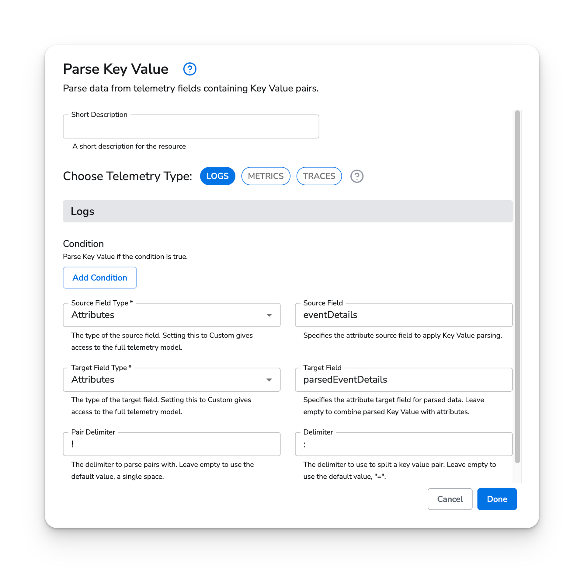 observIQ docs - Parse Key Value - image 1