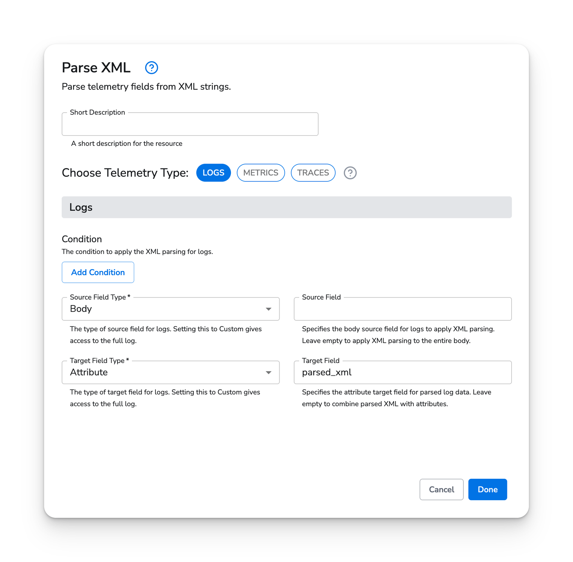 observIQ docs - Parse XML - image 1