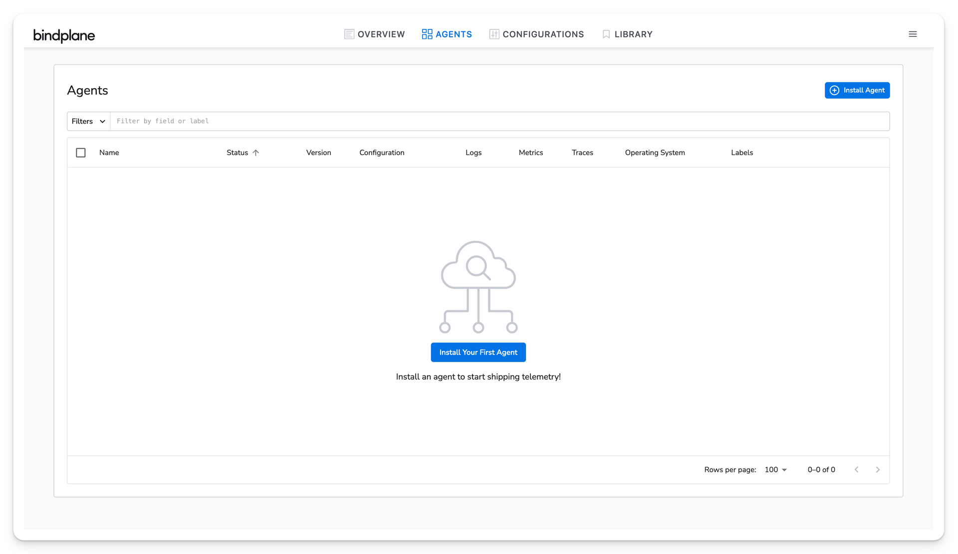 observIQ docs - 2. Access Bindplane UI - image 1